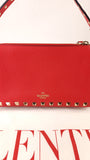 Valentino Red Leather Studded 2way Bag - G0610