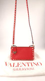 Valentino Red Leather Studded 2way Bag - G0610