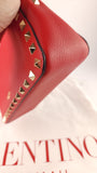 Valentino Red Leather Studded 2way Bag - G0610