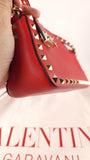 Valentino Red Leather Studded 2way Bag - G0610
