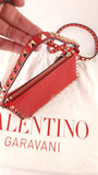 Valentino Red Leather Studded 2way Bag - G0610