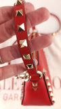 Valentino Red Leather Studded 2way Bag - G0610