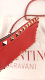 Valentino Red Leather Studded 2way Bag - G0610