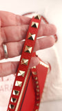 Valentino Red Leather Studded 2way Bag - G0610