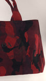Prada Red and Black Camo 2way Hand Bag - G0613