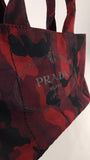 Prada Red and Black Camo 2way Hand Bag - G0613