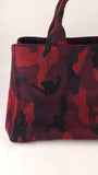 Prada Red and Black Camo 2way Hand Bag - G0613