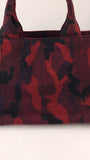 Prada Red and Black Camo 2way Hand Bag - G0613
