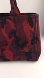 Prada Red and Black Camo 2way Hand Bag - G0613