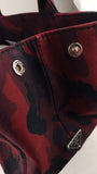 Prada Red and Black Camo 2way Hand Bag - G0613