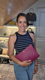 Chanel V Stitch Purple/Pink Clutch - G0516