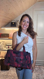 Prada Red and Black Camo 2way Hand Bag - G0613