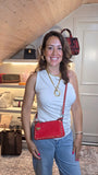 Valentino Red Leather Studded 2way Bag - G0610