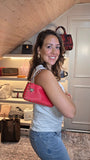 Valentino Red Leather Studded 2way Bag - G0610