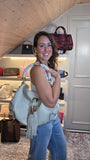 Gucci Ivory Leather Indy Babouska Hobo Bag - G0442