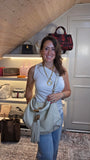 Gucci Ivory Leather Indy Babouska Hobo Bag - G0442