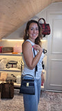 Salvatore Ferragamo Navy Leather 2way Hand Bag - G0587