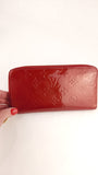 Louis Vuitton Monogram Vernis Red Zippy Wallet - 3650