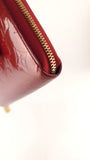 Louis Vuitton Monogram Vernis Red Zippy Wallet - 3650