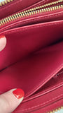 Louis Vuitton Monogram Vernis Red Zippy Wallet - 3650
