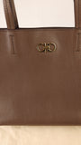 Salvatore Ferragamo Brown Leather Small Tote Bag - 3702