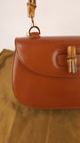 Gucci Brown Leather Bamboo Handle 1947 Top Handle Bag - G0616