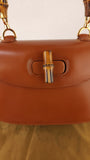 Gucci Brown Leather Bamboo Handle 1947 Top Handle Bag - G0616