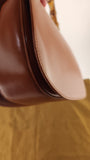 Gucci Brown Leather Bamboo Handle 1947 Top Handle Bag - G0616