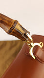 Gucci Brown Leather Bamboo Handle 1947 Top Handle Bag - G0616