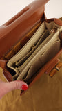 Gucci Brown Leather Bamboo Handle 1947 Top Handle Bag - G0616