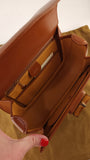 Gucci Brown Leather Bamboo Handle 1947 Top Handle Bag - G0616