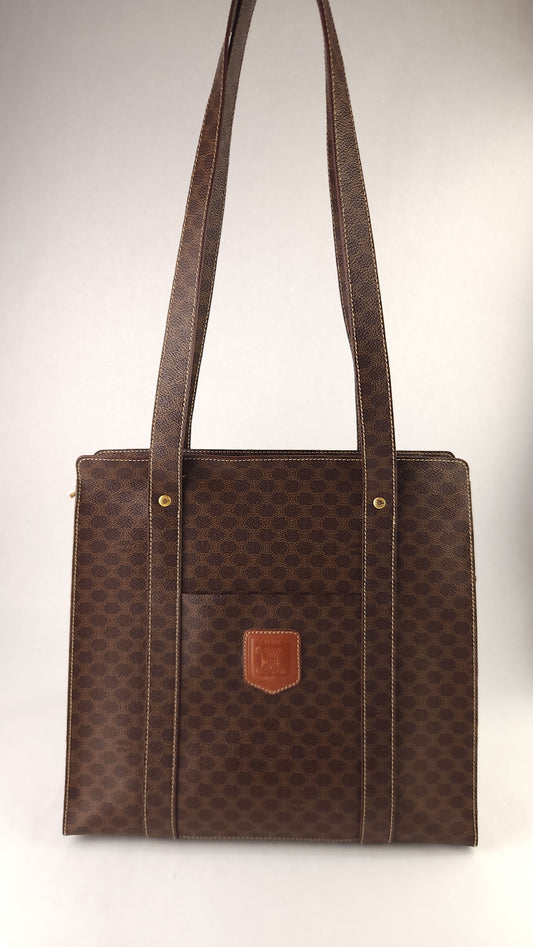 Celine Brown Macadam Tote Bag - G0659