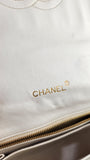 Chanel Blue/Grey Leather Chain Shoulder Bag - 3623