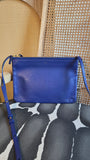 Celine Blue Leather Shoulder Bag - G0708