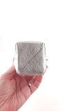 YSL Silver Leather Jaime Cube Charm Pouch - G0719