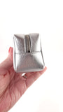 YSL Silver Leather Jaime Cube Charm Pouch - G0719
