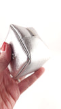 YSL Silver Leather Jaime Cube Charm Pouch - G0719