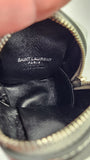 YSL Silver Leather Jaime Cube Charm Pouch - G0719