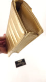 Chanel Gold Leather Pouch - 3500