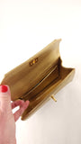 Chanel Gold Leather Pouch - 3500