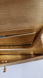 Chanel Gold Leather Pouch - 3500