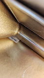 Chanel Gold Leather Pouch - 3500