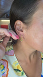 Louis Vuitton LV Gold Tone Blooming Pierced Earrings - G0562