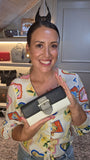 Furla Black/Cream/Grey Leather Long Wallet - G0700