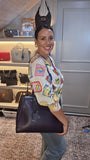 Fendi Purple Leather 2way Tote - G0507