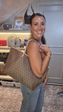Fendi Zucchino Beige Canvas Tote Bag - 3569