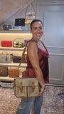 Celine Beige Macadam 2way Shoulder Bag - G0576