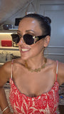 Versace Black and Gold Tone Sunglasses - 3695