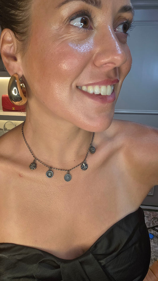 Chanel Ruthenium Charm Necklace - G0584