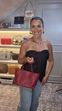 Fendi Selleria Red Leather Tote - G0715